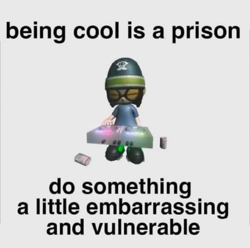 Being cool is a prison